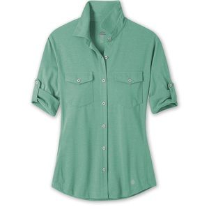 Stio Divide Button Short Sleeve TEAL
